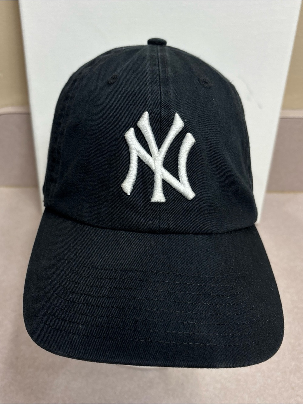 New York Yankees 47 Brand Dad Hat Cap NY Clean Up Adjustable MLB Black OSFA